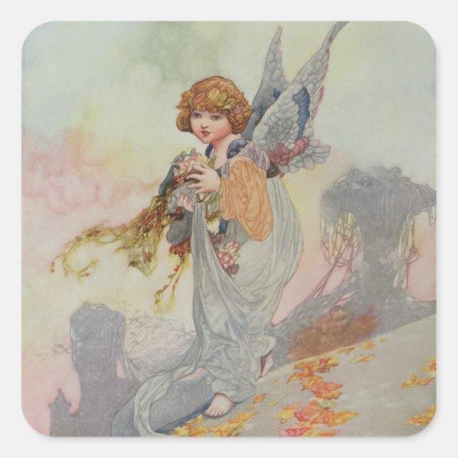 Autumn from the Seasons Square Sticker (Front)