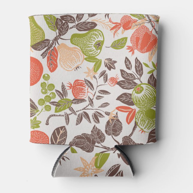 Autumn fruit decorative tile design. can cooler (Front)