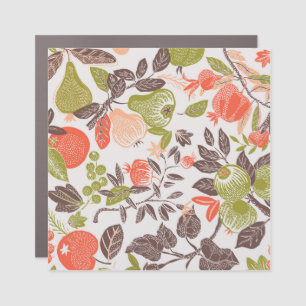 Autumn fruit decorative tile design. car magnet