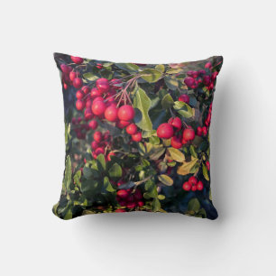 Autumn fruit throw pillow