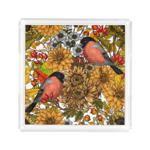 Autumn garden 1 acrylic tray