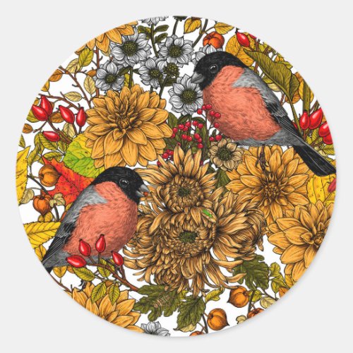 Autumn garden 1 classic round sticker