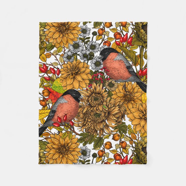 Autumn garden 1 fleece blanket (Front)