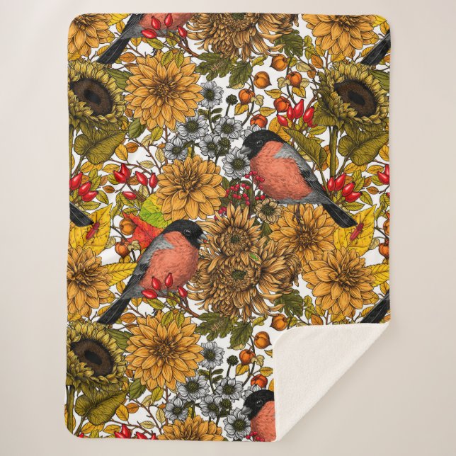 Autumn garden 1 sherpa blanket (Front)
