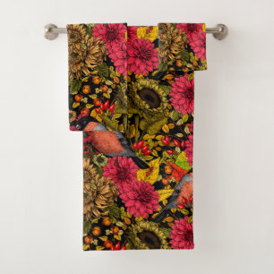 Autumn garden 2 bath towel set