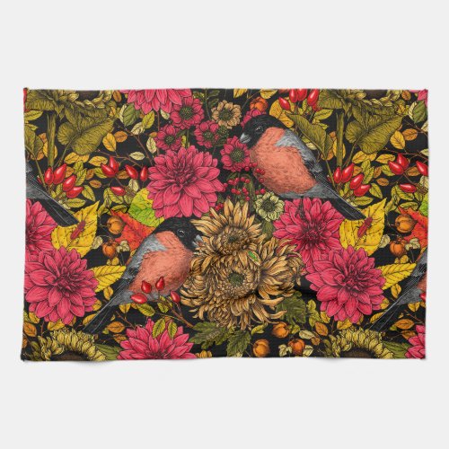 Autumn garden 2 kitchen towel