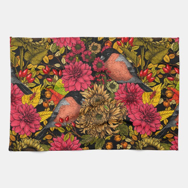 Autumn garden 2 kitchen towel (Horizontal)
