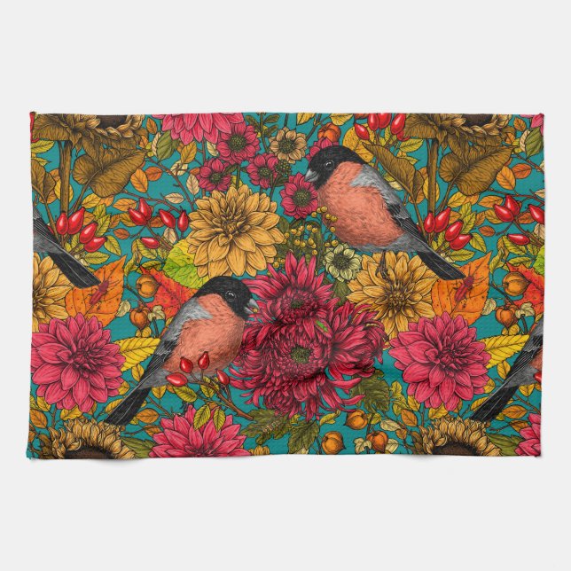 Autumn garden 3 kitchen towel (Horizontal)