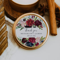 Autumn Garden | Burgundy Thank You Favor Sticker