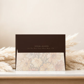 Autumn Garden in Bloom Wedding Envelope