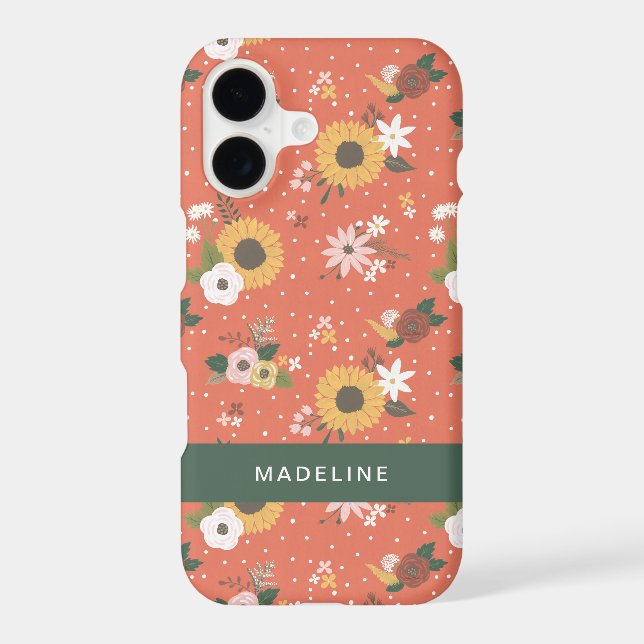 Autumn Garden Pattern Iphone Case (Back)