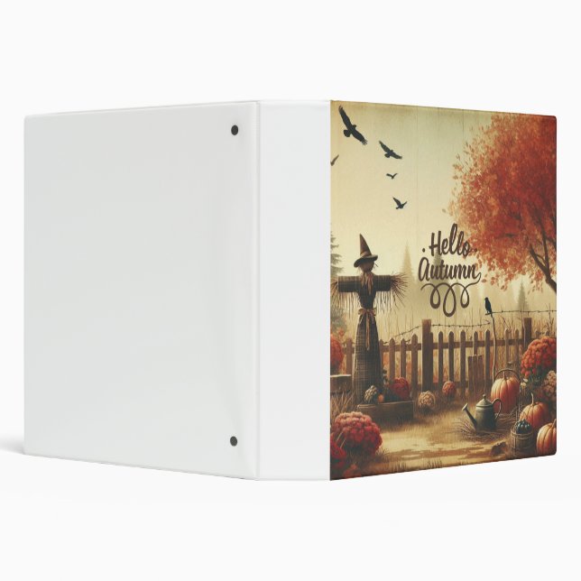 Autumn garden & scarecrow  3 ring binder (Background)