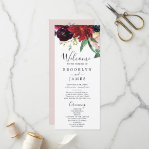Autumn Garden Wedding Program