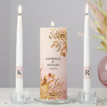 Autumn Garden Wedding Unity Candle Set by reflections06 at Zazzle