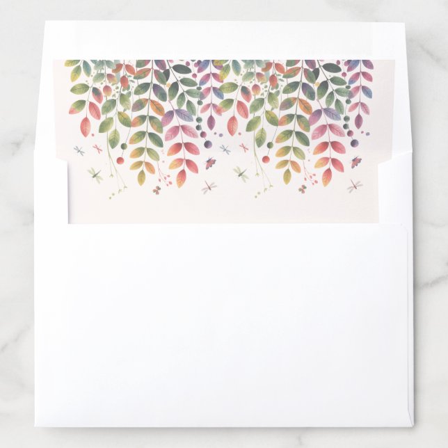 Autumn Garden With Dragonflies Envelope Liner (In Envelope)