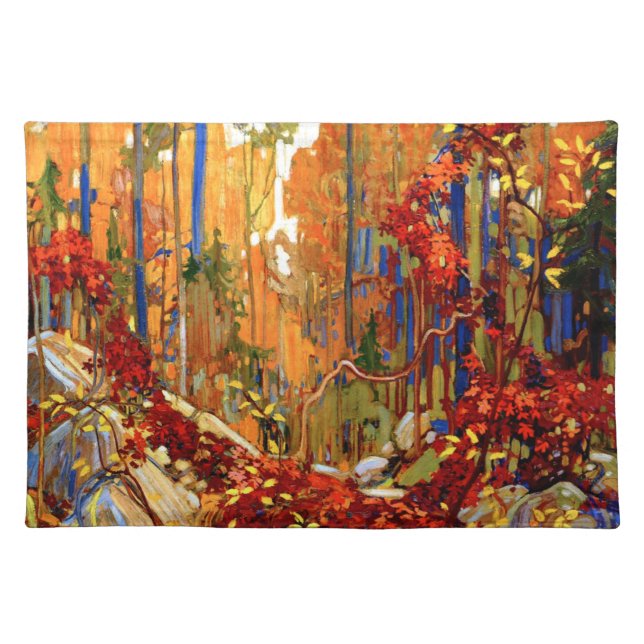 Autumn Garland, fine art by Tom Thomson, Cloth Placemat (Front)