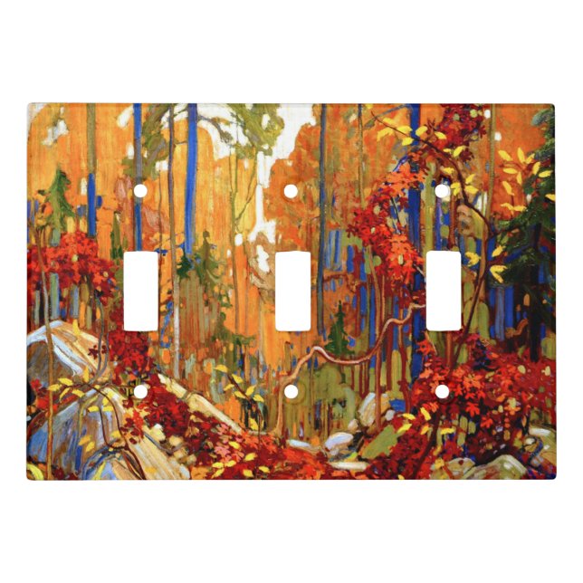 Autumn Garland, fine art by Tom Thomson, Light Switch Cover (Front)
