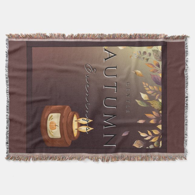 Autumn Gentle Evenings Blanket – Cozy Fall Home (Front)