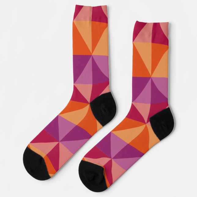 autumn geometric socks (Left)