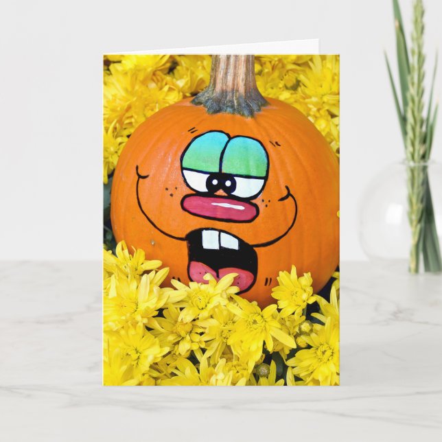 Autumn Getting Old Birthday Humor Card (Front)