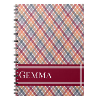 Autumn Gingham Notebook