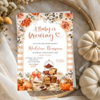 Autumn Gingham Pumpkin Baby Shower Tea Party
