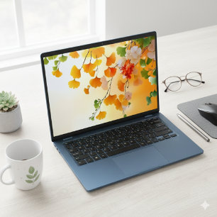 Autumn Ginkgo Leaves Aesthetic Laptop Sticker HP Laptop Skin