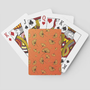 autumn ginkgo poker cards