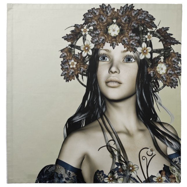 Autumn Girl Napkin (Front)