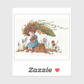 autumn girl sticker