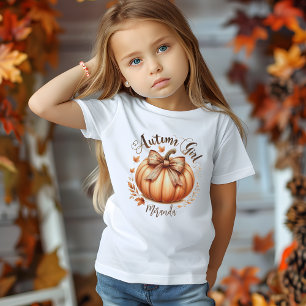 Autumn Girl watercolor pumpkin fall custom girly T-Shirt