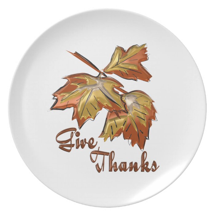 Autumn Give Thanks Plates