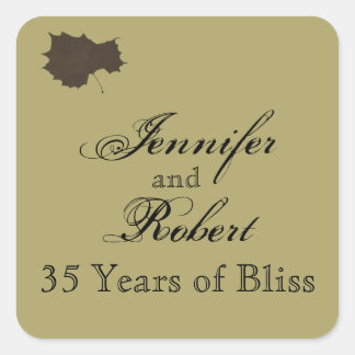 Autumn Glamour in Brown and Gold Envelope Seal