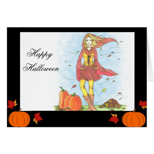 Autumn Glory Halloween Card (Front Horizontal)