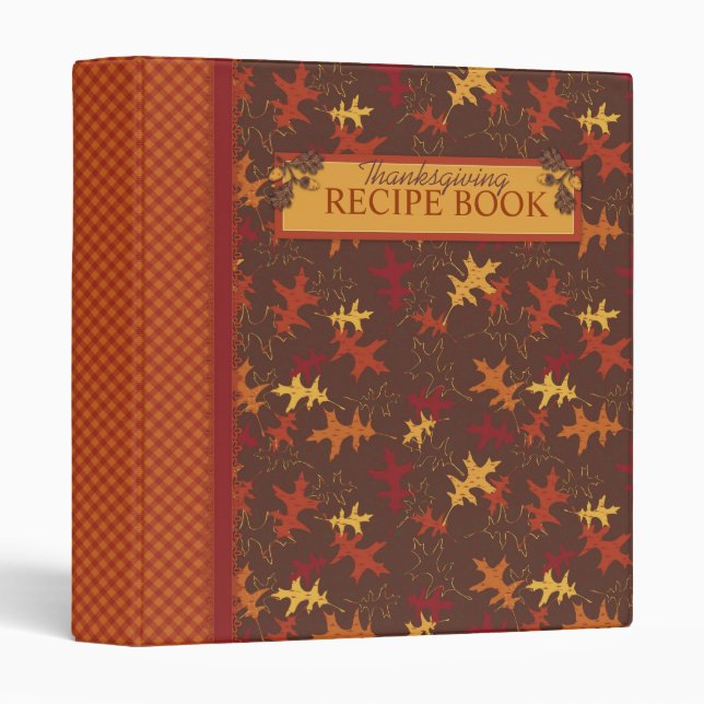 Autumn Glory Recipe Book 3 Ring Binder (Front/Spine)