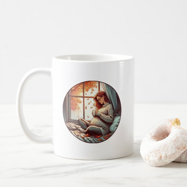 Autumn Glow: Cozy Moments of Motherhood | Mug (With Donut)