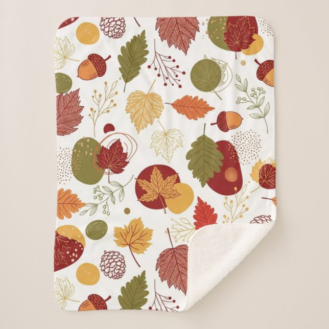 Autumn Glow, Gentle Slow Sherpa Blanket (Front)