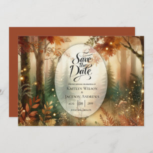 Autumn Glow in the Enchanted Forest Wedding Save The Date