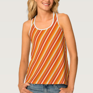 Autumn Glow Striped: Fall Season Special  Tank Top