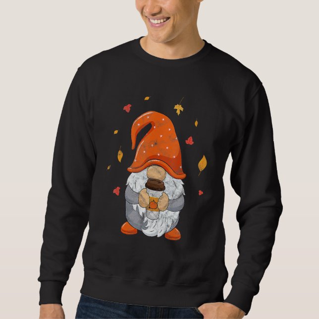Autumn Gnome Coffee Fall Season 1 Sweatshirt (Front)