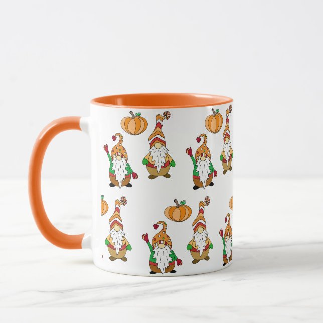 Autumn Gnome Fall Seasonal Halloween  Mug (Left)