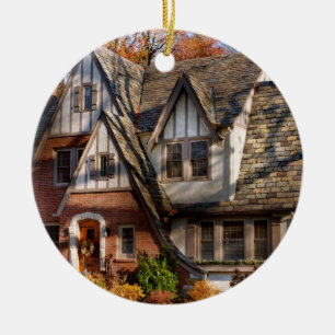 Autumn - Gnome home Ceramic Ornament