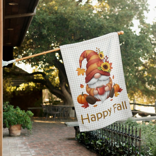 Autumn Gnome House Flag (In SItu)
