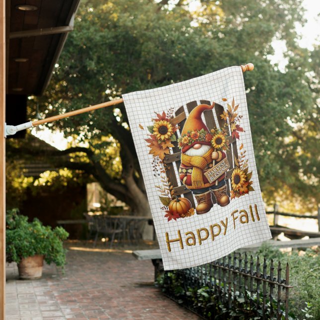 Autumn Gnome House Flag (In SItu)