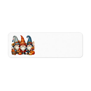 Autumn Gnomes Address Labels