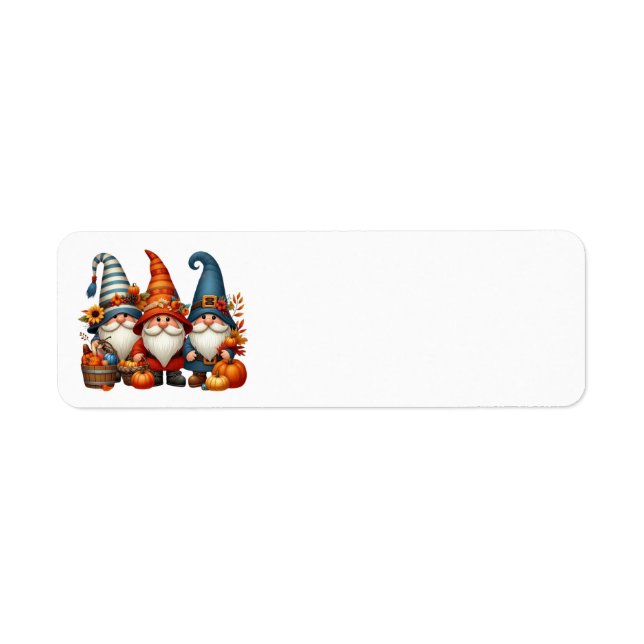 Autumn Gnomes Address Labels (Front)
