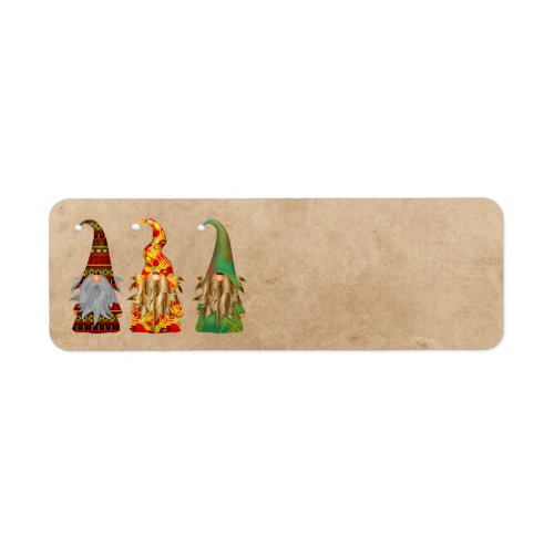 Autumn Gnomes Address Labels