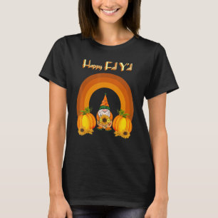 Autumn Gnomes Dwarf Spring Fall Leopard Print Pump T-Shirt