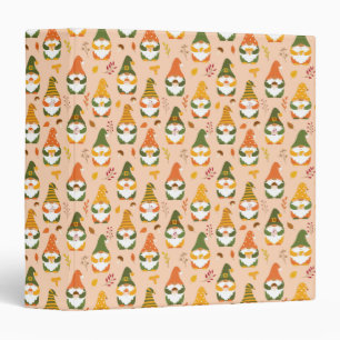Autumn Gnomes in the Forest Pattern 3 Ring Binder