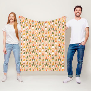 Autumn Gnomes in the Forest Pattern Fleece Blanket